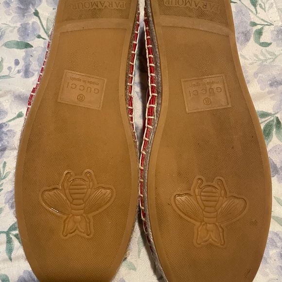 COPY - been worn   Gucci leather and canvas espadrilles, with brand sho… - Picture 4 of 8